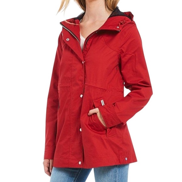 NWOT Hunter Ladies Water Resistant Cotton Smock Rain Jacket, Red Size XXL - Picture 7 of 9